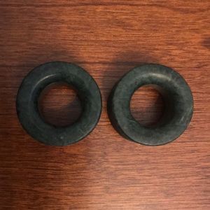 Onetribe organics 1 1/4”x5/8” jade ear flares carved by Jared karnes
